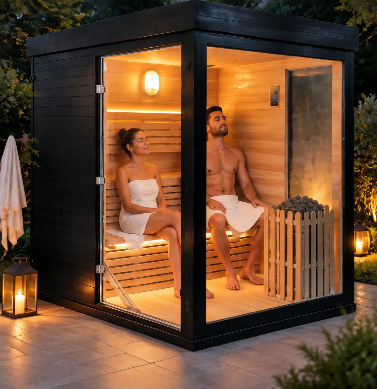 Outdoor Cedar Sauna Room Prefabricated Wooden Steam House