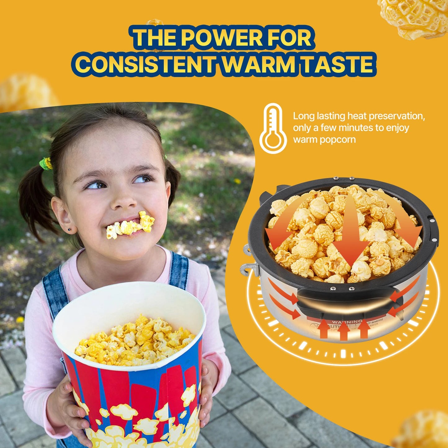 SucceBuy Commercial Popcorn Maker 1.5 Gal Per Batch Countertop Machine