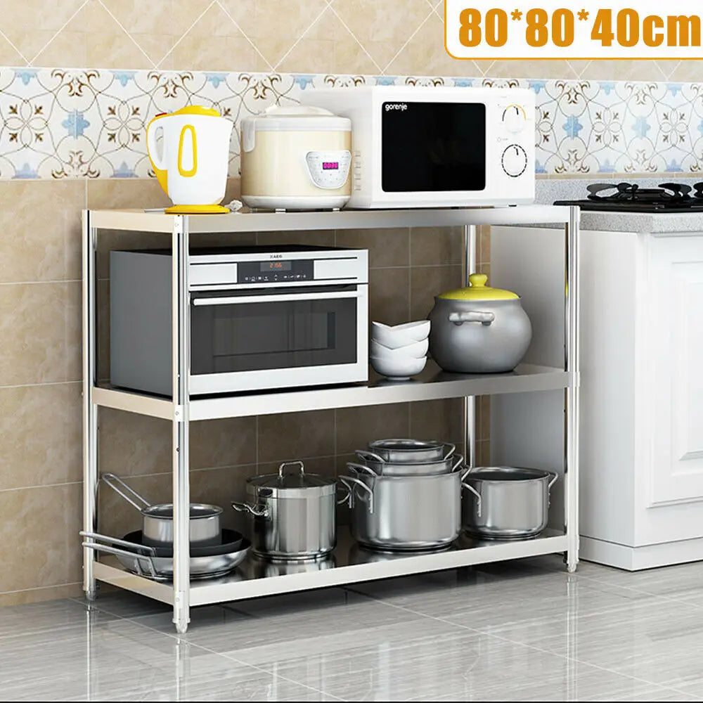 Stainless Steel Heavy Duty Storage Shelving Rack For Kitchens