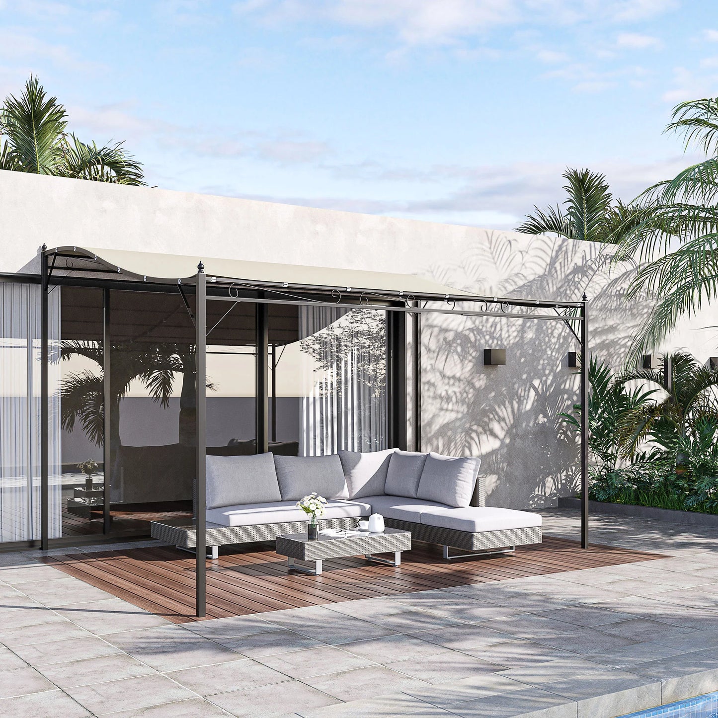 Steel Outdoor Pergola Gazebo Canopy For Patio And Backyard