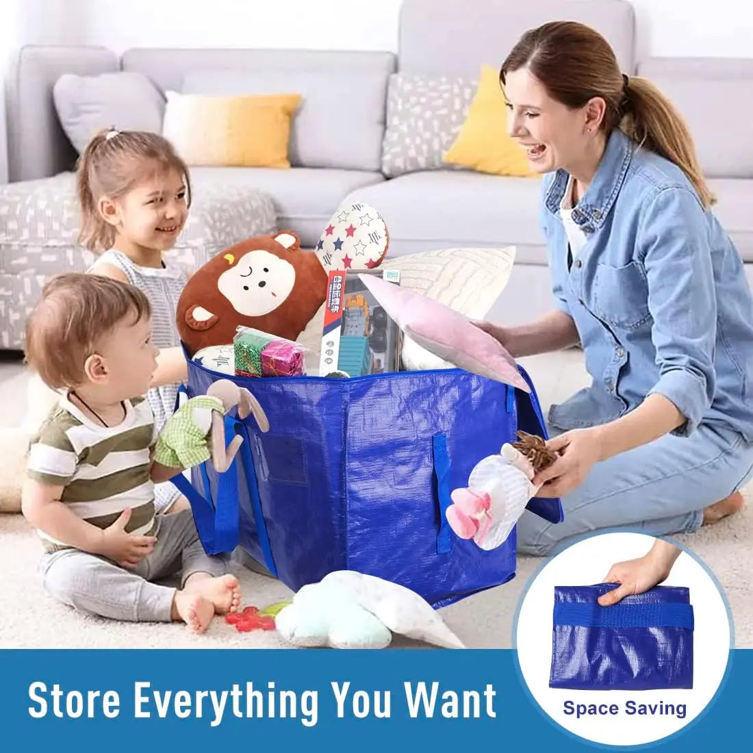 Heavy Duty Moving Storage Bags With Zippers And Carrying Handles