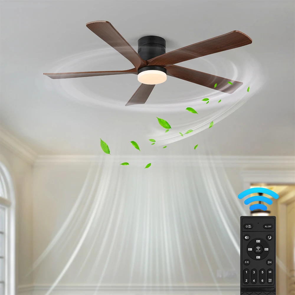 VETRULUS Modern Ceiling Fan Fandelier With Remote Control Dimming