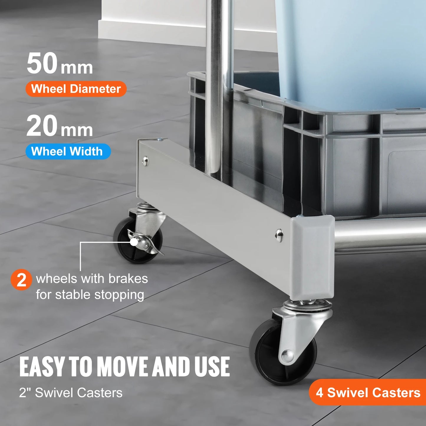 SucceBuy Garden Tool Organizer Tower Rack With Hooks And Wheels