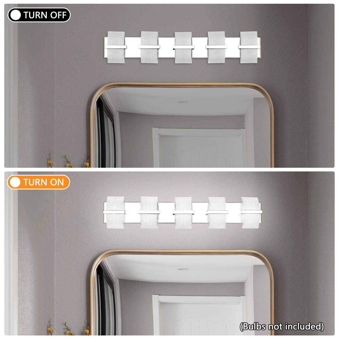 Modern Bathroom LED Wall Light Fixtures Over Mirror