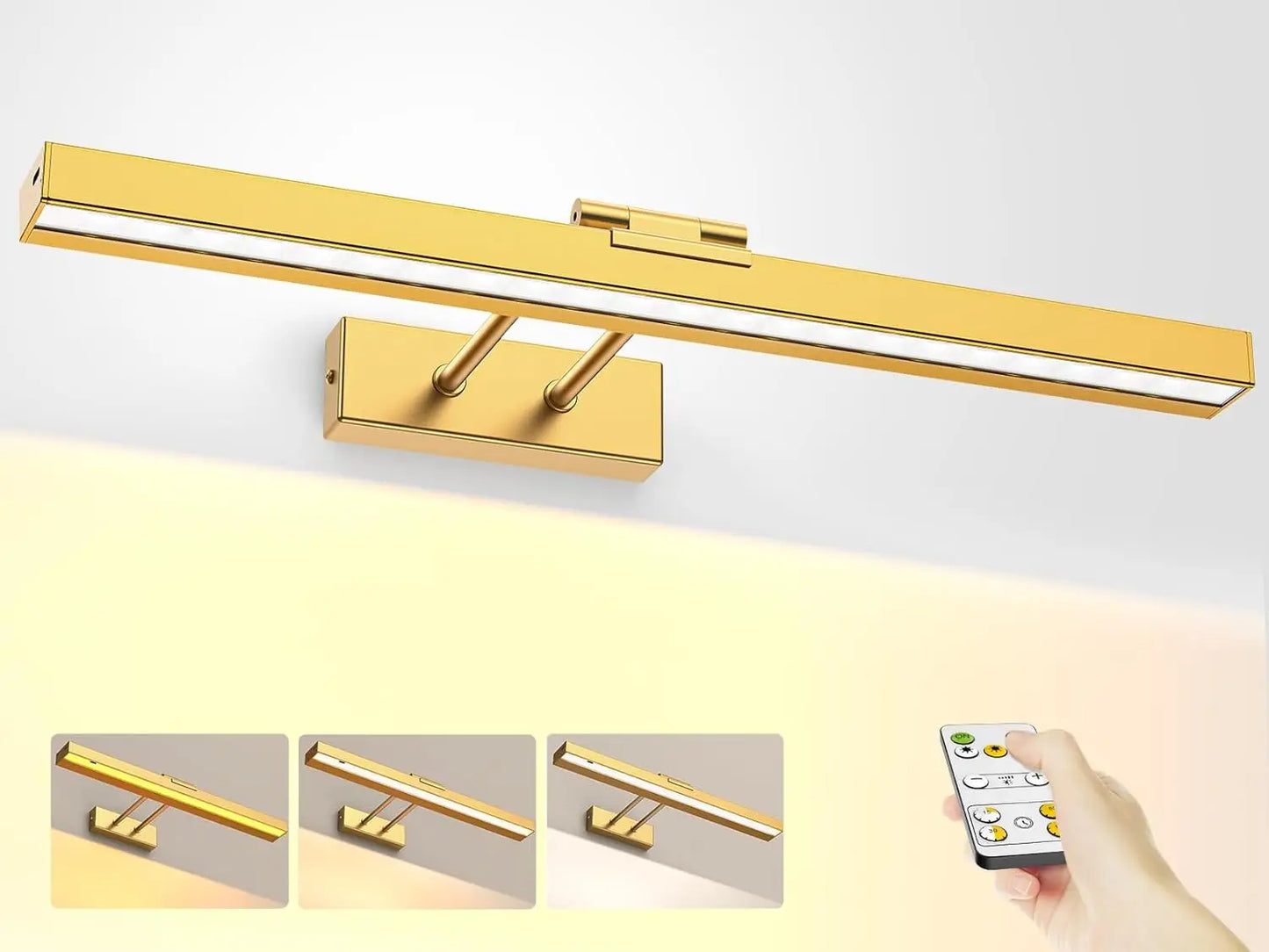 PRTILOUD Wireless Art Light for Paintings Dimmable Remote