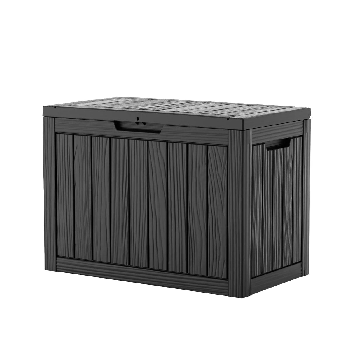 Weather Resistant Resin Outdoor Storage Chest With Lockable Lid