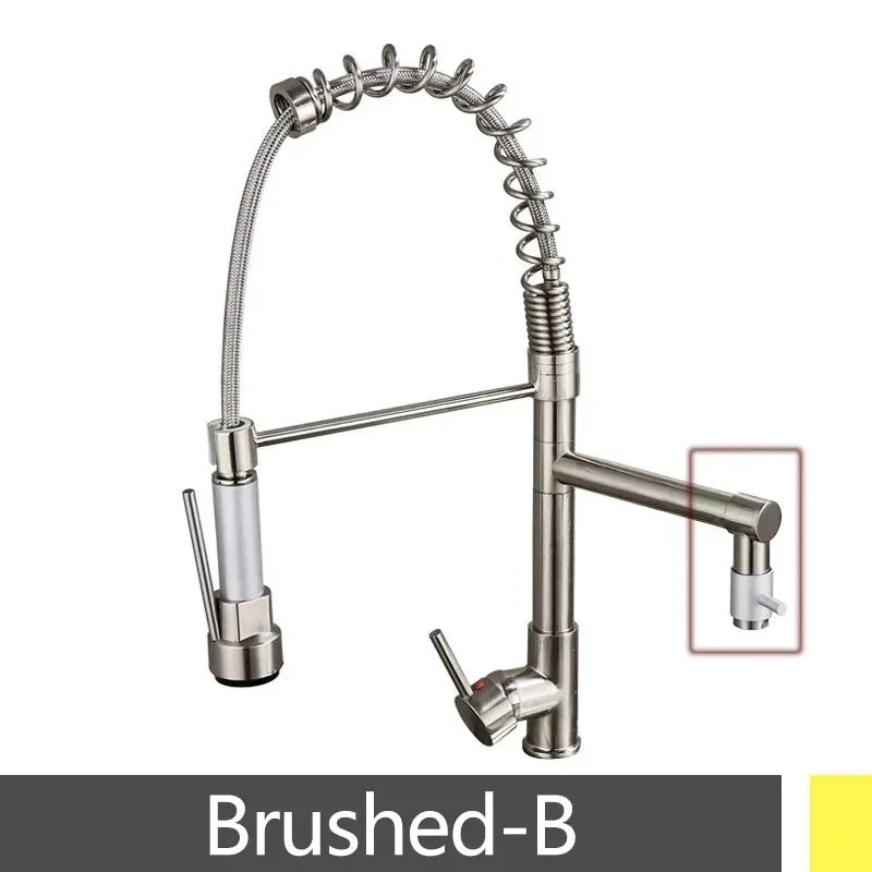 Hownifety Spring Kitchen Faucet with Pull Down Spout