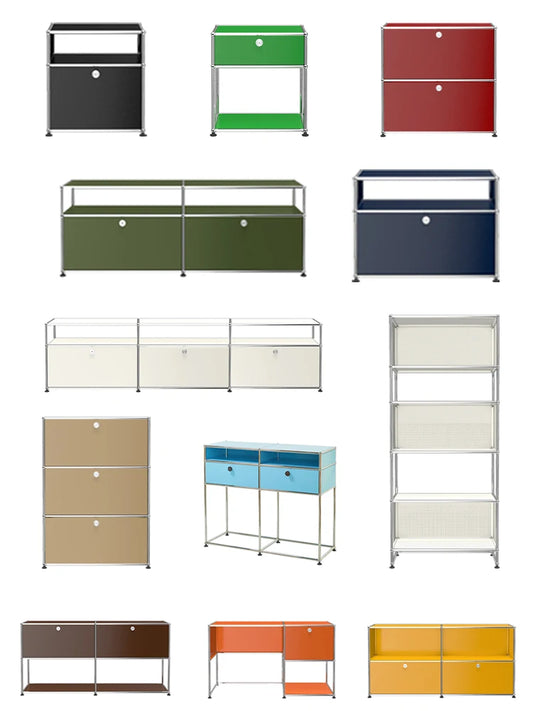 Bigcityfur Modern Metal Corner TV Stand Storage Cabinet