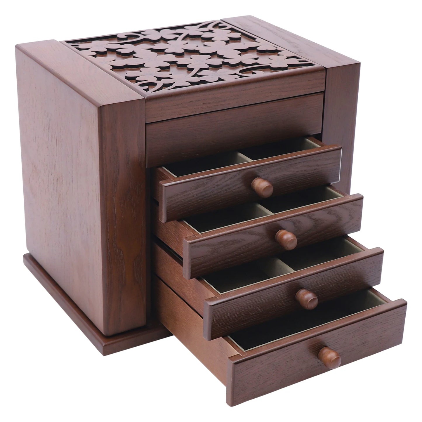 Bymaocar Jewelry Organizer Box With Mirror And Multi Drawers Storage