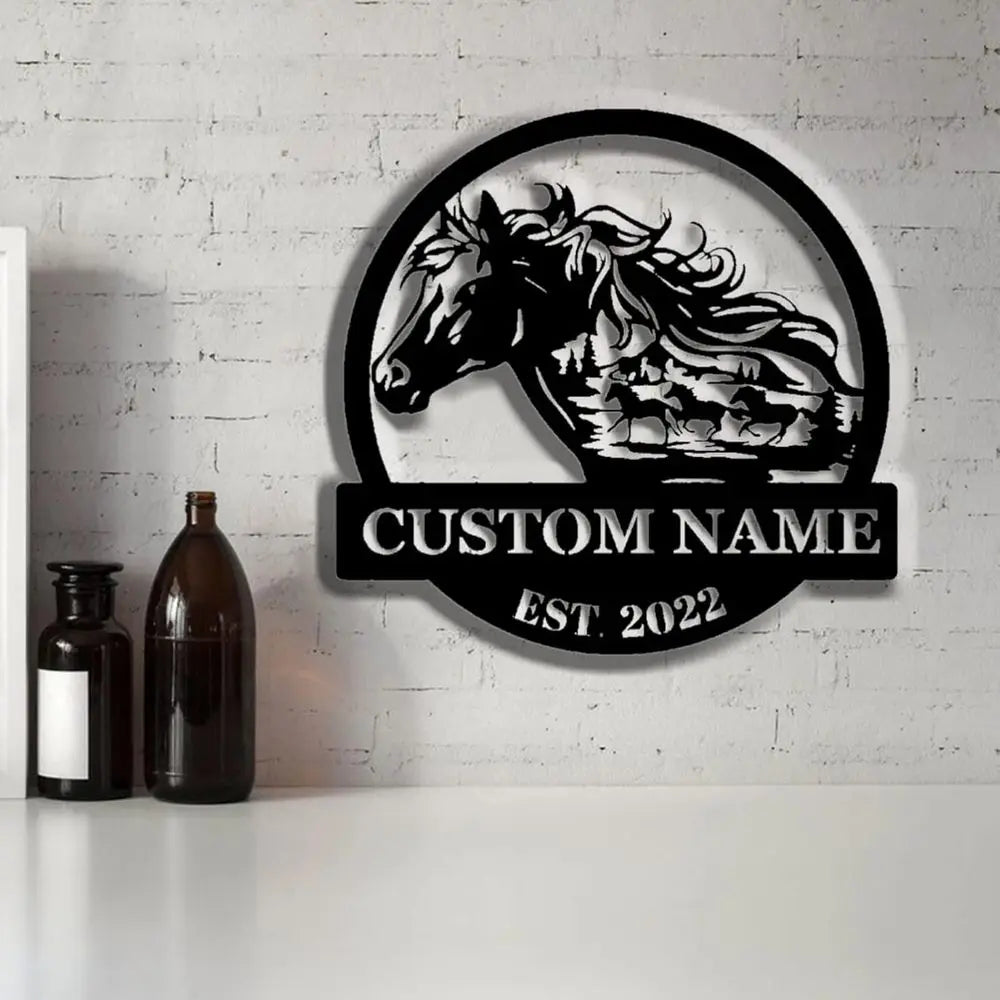 Custom Metal Wall Art House Name Address Zodiac Sign