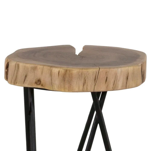 Rustic Contemporary Coffee Table With Iron Hairpin Legs Acacia Wood