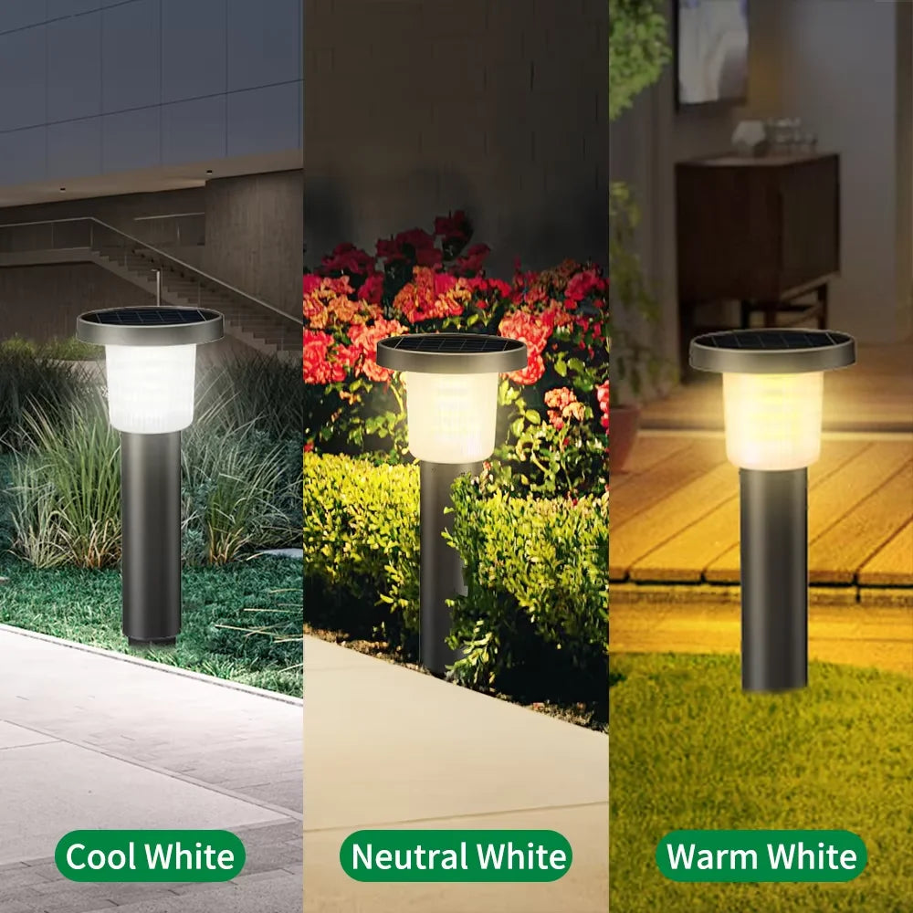 Intelamp Solar Pathway Lights Automatic Outdoor Garden Lighting