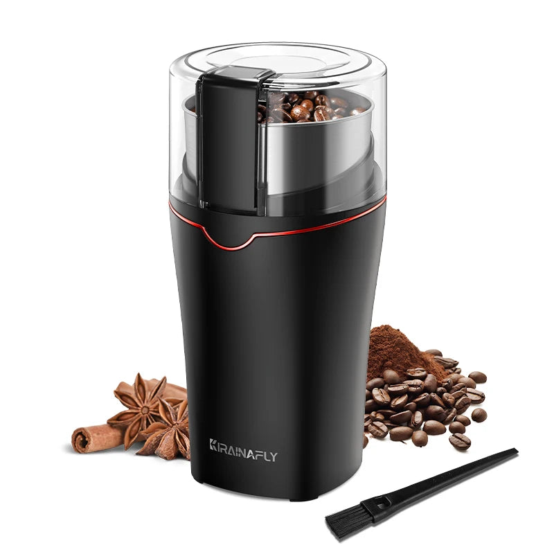 KIRAINAFLY Professional Coffee Grinder With Removable Stainless Steel Cup 300W
