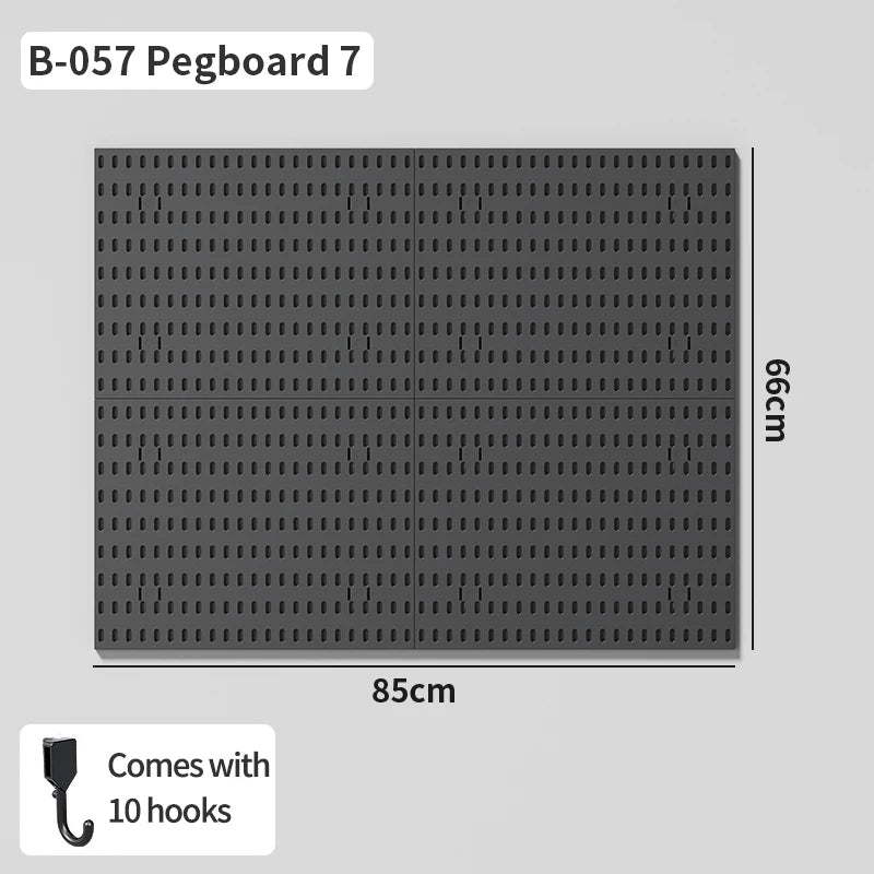 Wall Mounted Pegboard Organizer With Shelves For Desk Accessories
