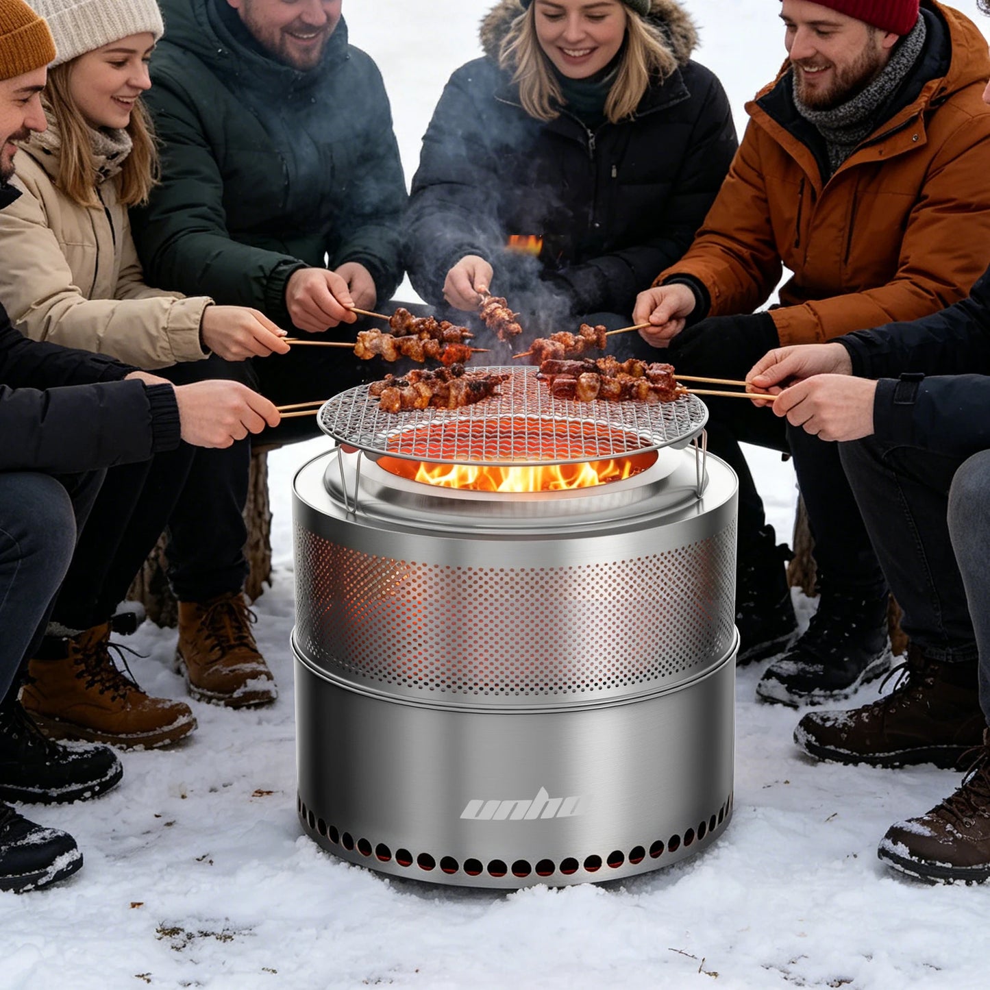 Smokeless Stainless Steel Outdoor Wood Burning Fire Pit
