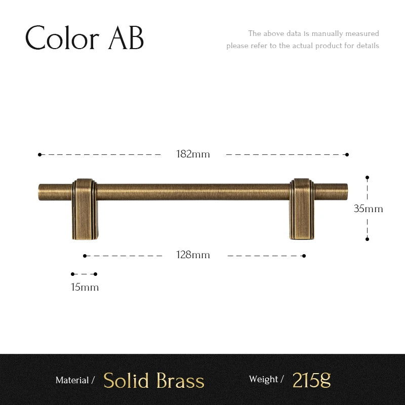 Santaya Solid Brass Cabinet Handles for Kitchen and Furniture