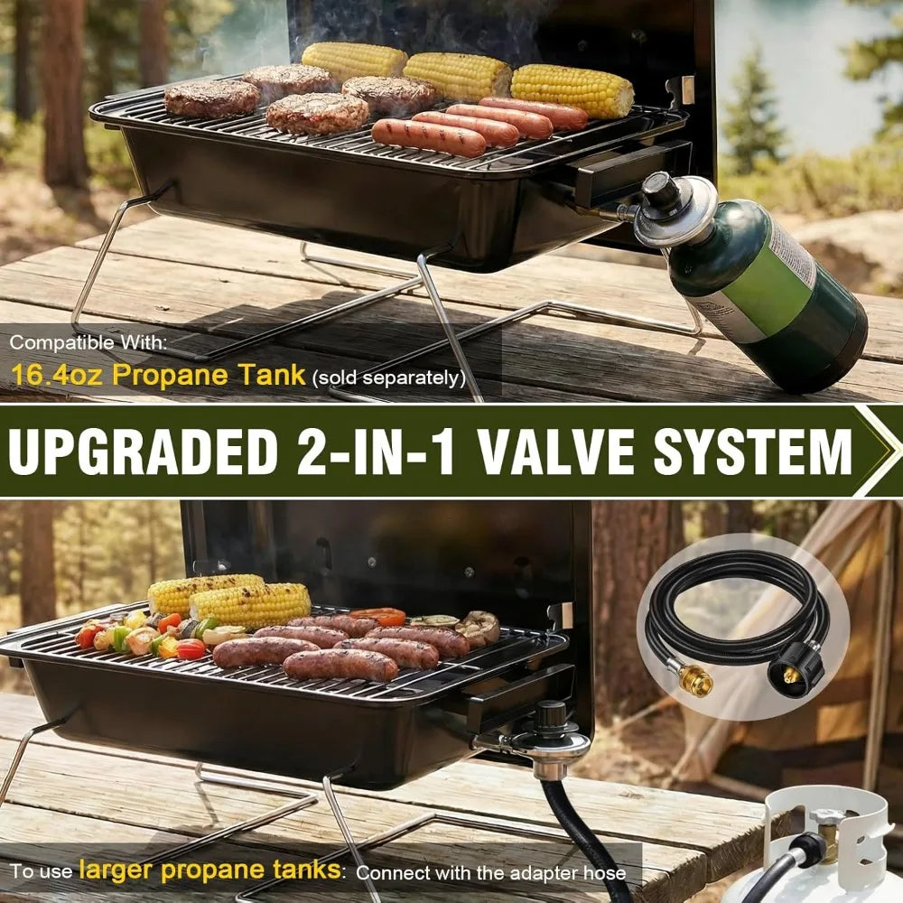 NBVCX Portable 2in1 Propane Grill With Foldable Legs