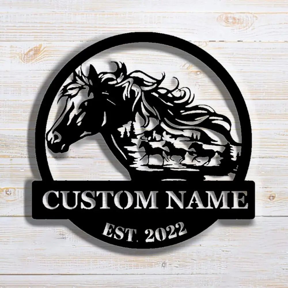 Custom Metal Wall Art House Name Address Zodiac Sign