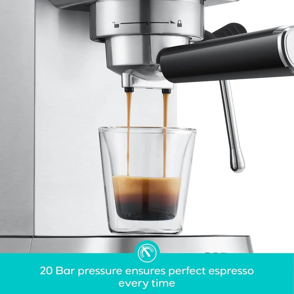 Casabrews Compact Espresso Maker With Steam Milk Frother
