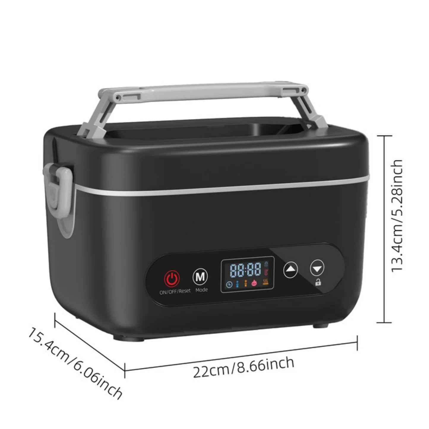 Wireless 12000mAh Lunch Box Heater With Five Sided Heating Auto Temperature