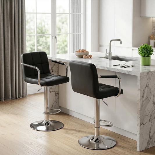 JHK Ergonomic PU Leather Armrests Office Chair With Adjustable Height