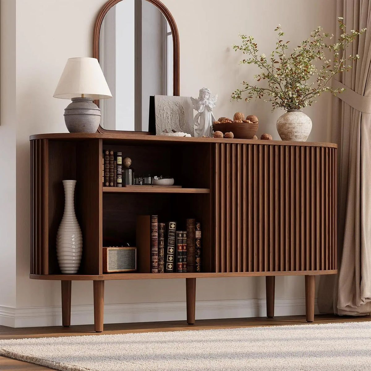 ONBRILL Mid Century Modern Sideboard Cabinet Buffet Storage