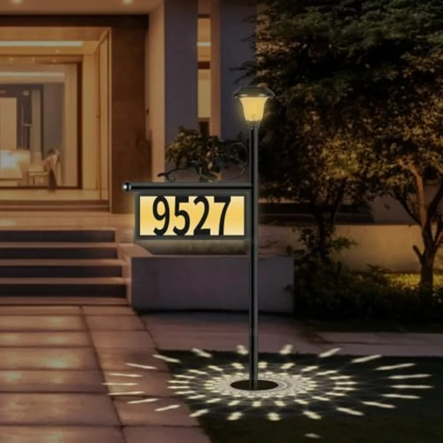 Deluxe Solar House Numbers Display 0 to 9 50 Customizable