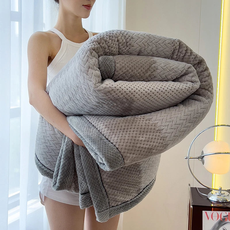 KDV Milk Velvet Blanket For Bed Spring Autumn Grade A