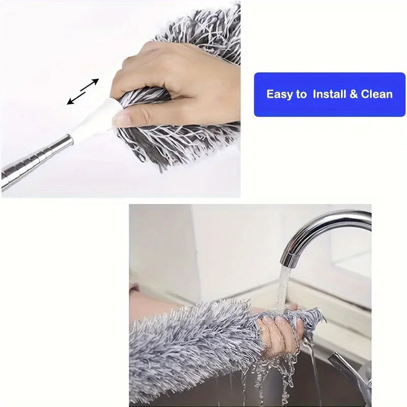 Bendable Head Retractable Duster For Ceilings Furniture And Cars