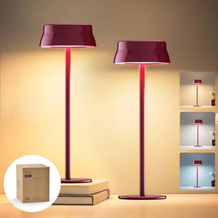 Solar Rechargeable Cordless LED Table Lamp With Touch Control