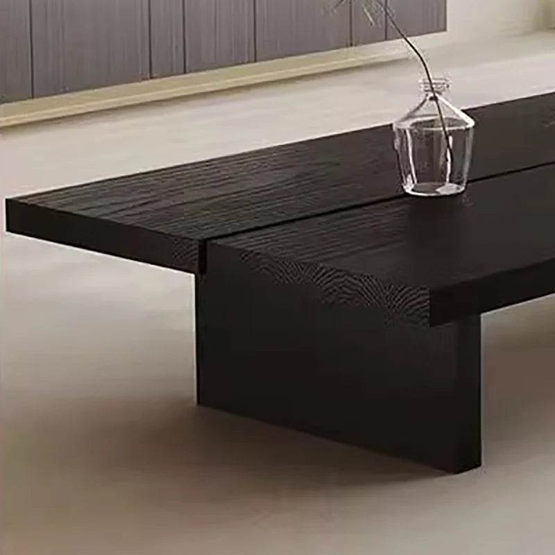 XMSJ Modern Wabi Sabi Rustic Wooden Rectangle Coffee Table