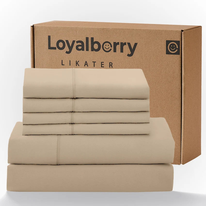 4 Piece Bedding Set With Double Sided Brushed Fabric And Easy Care Fitted Sheet