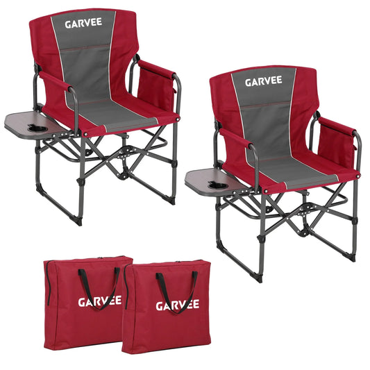 HiMISS Heavy Duty Folding Directors Chair With Cup Holder
