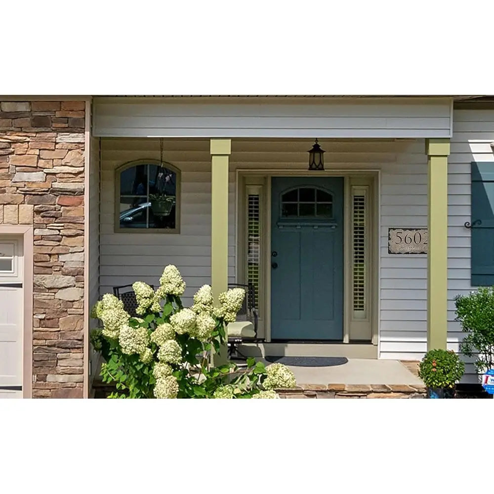 Customized Stone Address Plaque Outdoor House Number Sign Home Wall