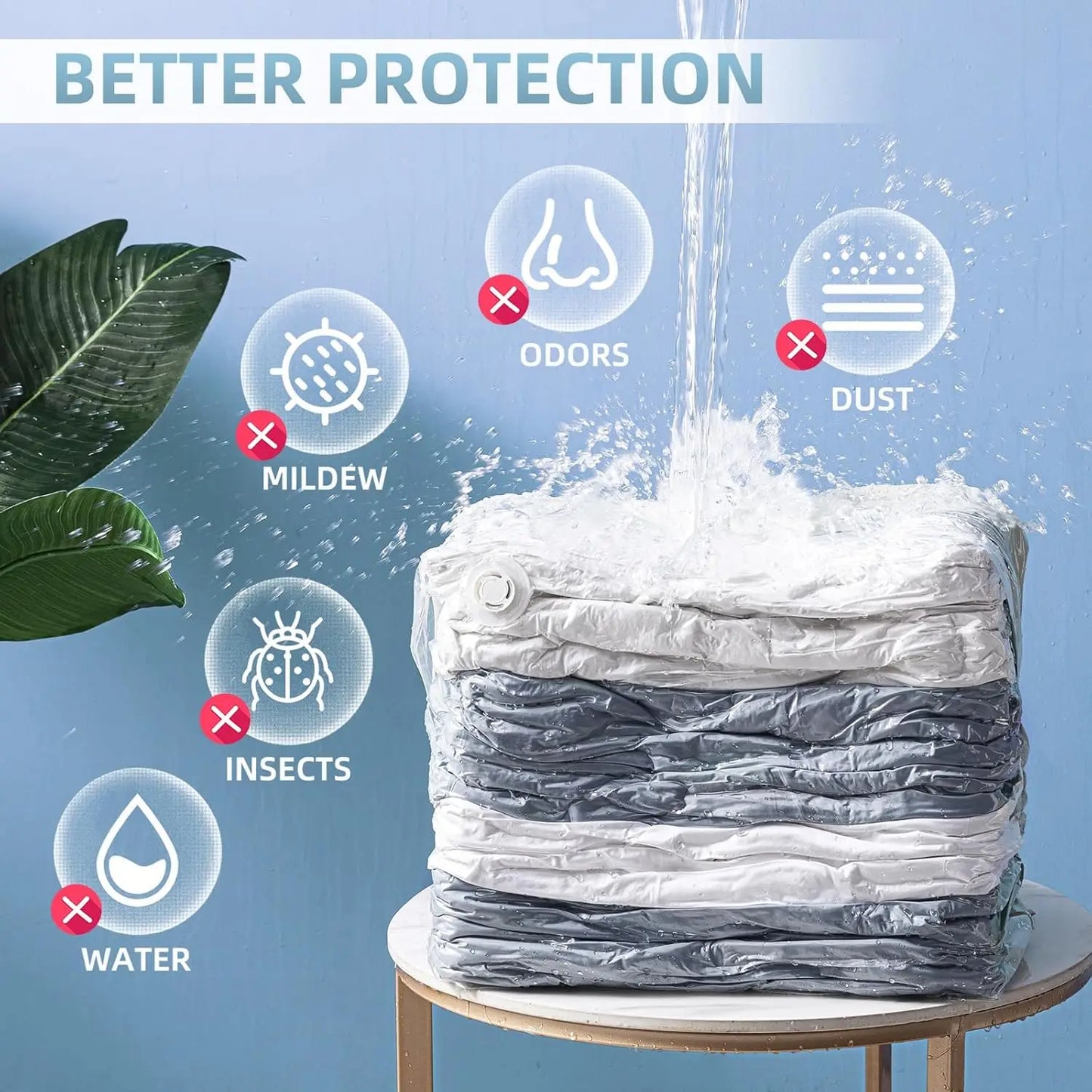 Vacuum Storage Bags for Clothing and Bedding Reusable