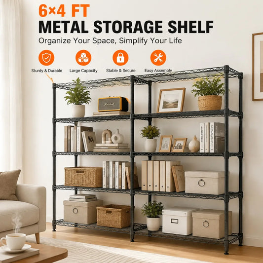 Heavy Duty Metal Storage Shelving Rack Adjustable Wire Shelf