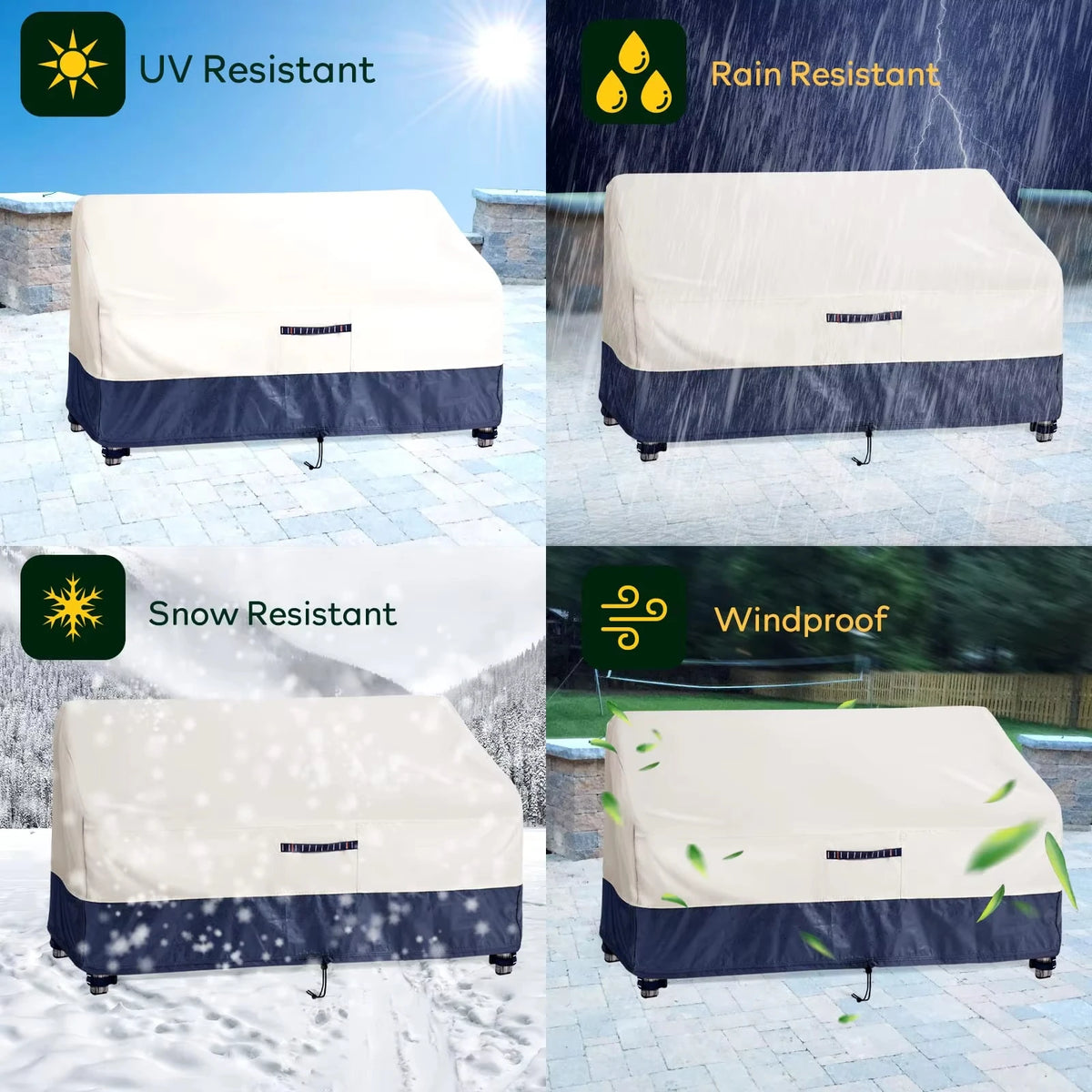 Heavy Duty Waterproof Patio Loveseat Sofa Cover Protector