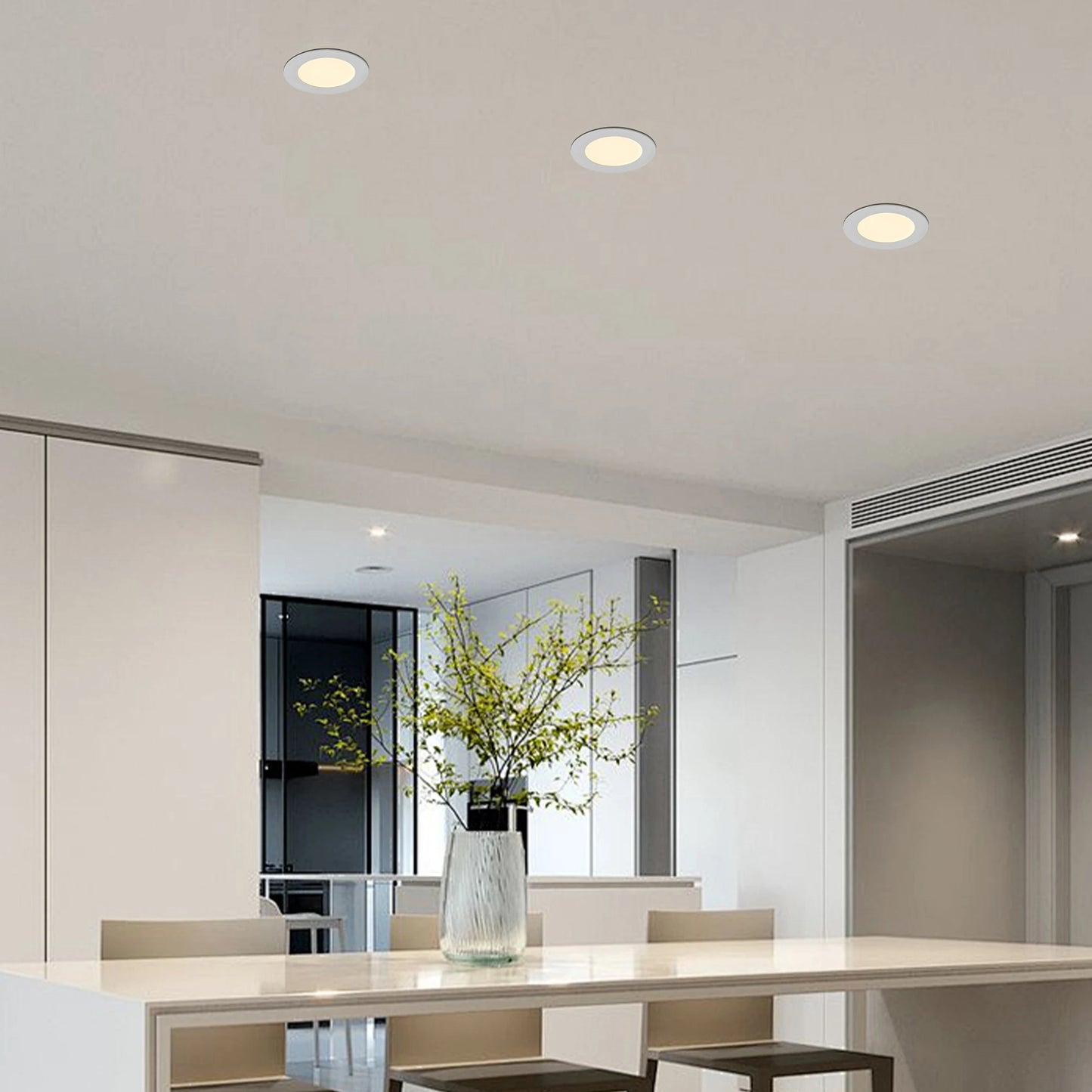ARLGSITE Shell Less Led Ceiling Lights Recessed Dimmable Downlights Kit