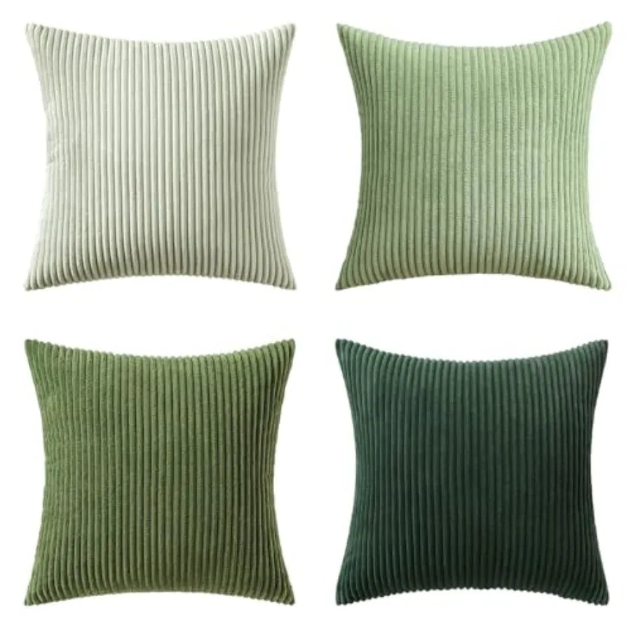 Modern Corduroy Farmhouse Throw Pillow Covers For Couch Decor