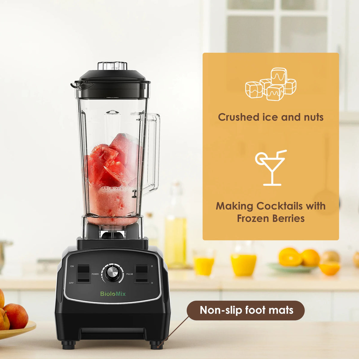Biolomix BPA Free Heavy Duty Blender Food Processor Juicer