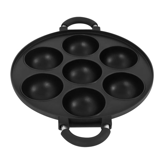 Bymaocar 7-Hole Cake Pan With Handle Nonstick Takoyaki Maker