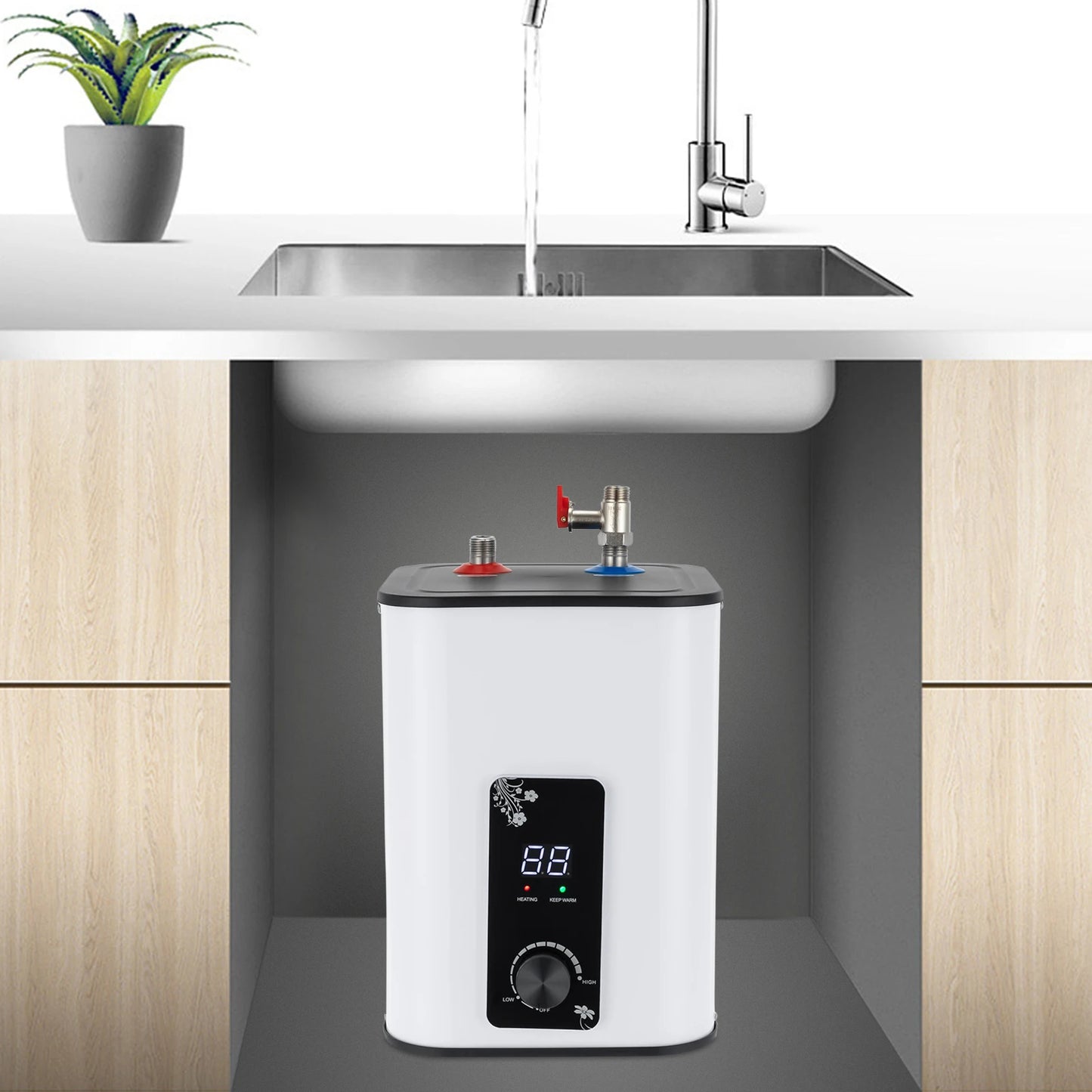 Electric Water Heater 1500W 8L Under Sink Instant Heat SY-8
