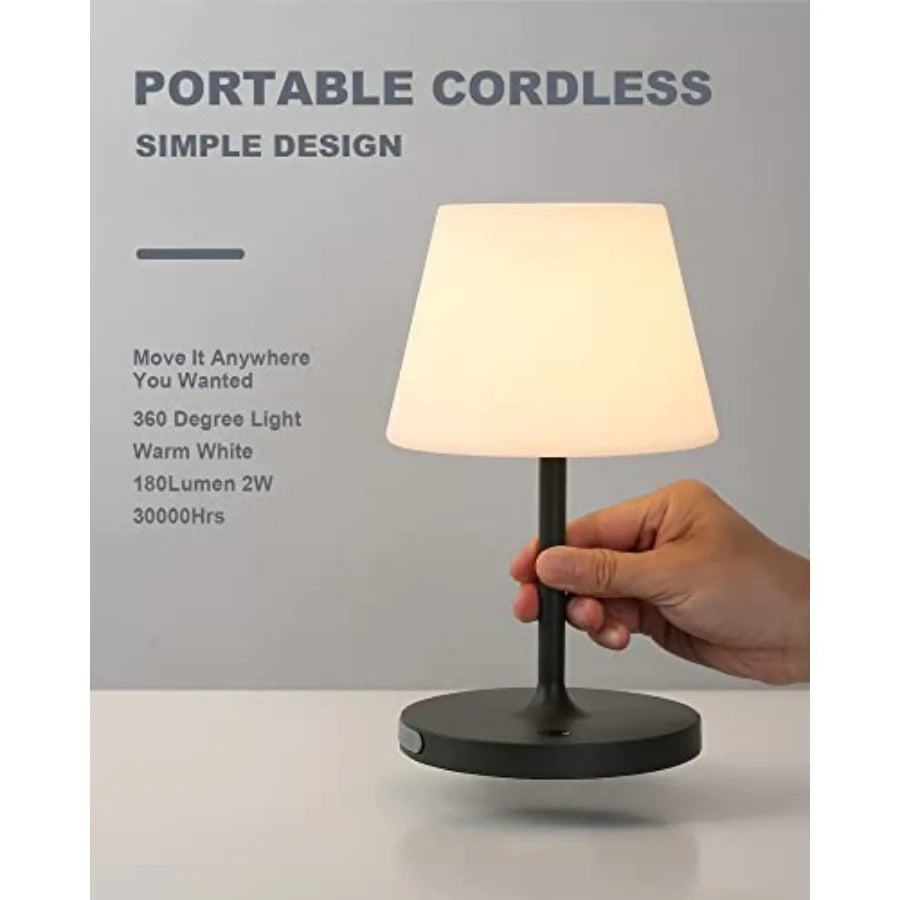 Waterproof Rechargeable Cordless Led Desk Lamp Touch Dimmable Outdoor Table