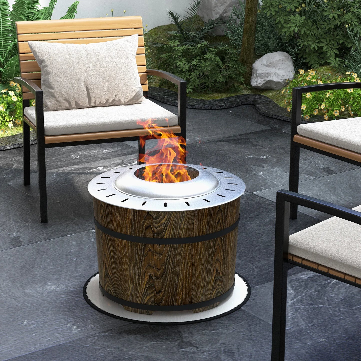 Smokeless Double Combustion Outdoor Wood Burning Fire Pit