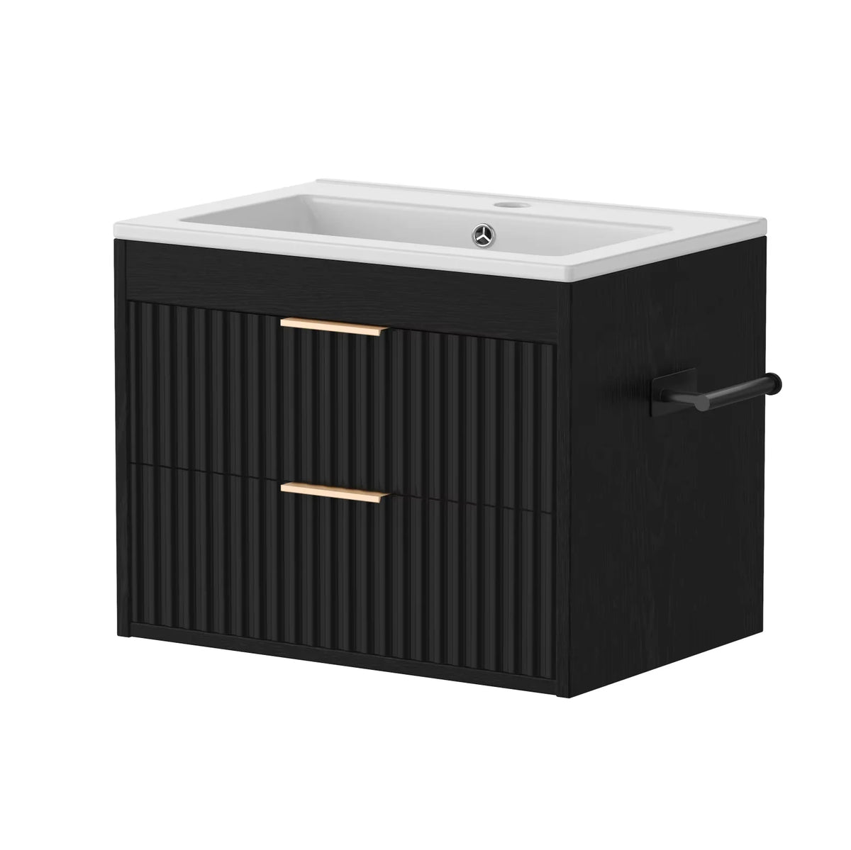 EVOKEDEN Floating Bathroom Vanity With Sink Wall Mounted Cabinet