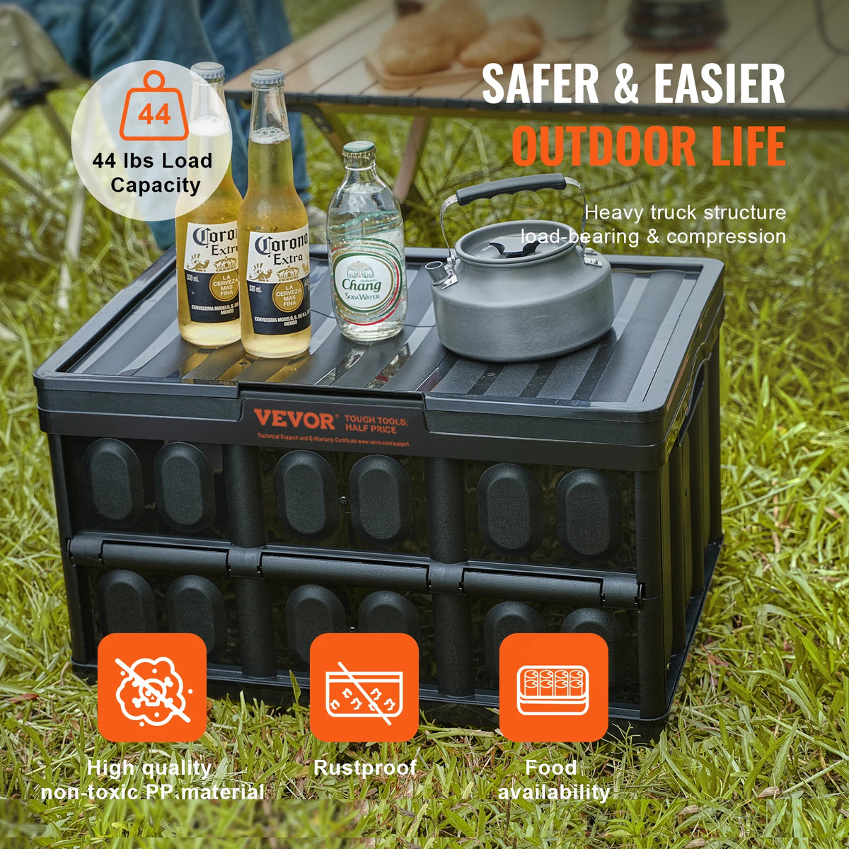 Collapsible Stackable Storage Bins With Lids For Garage Organization