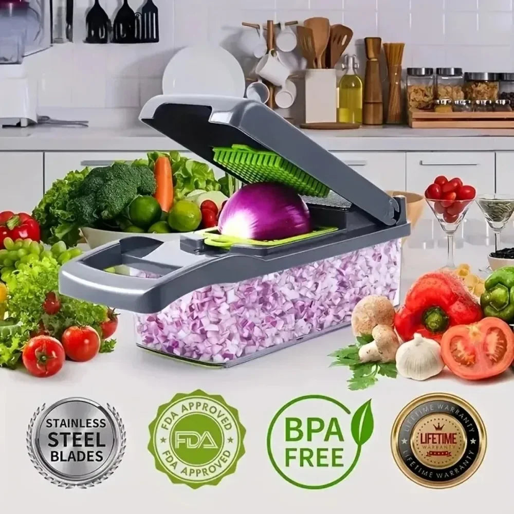 AEDG Multifunctional Vegetable Chopper Slicer Dicer Grater With Handle
