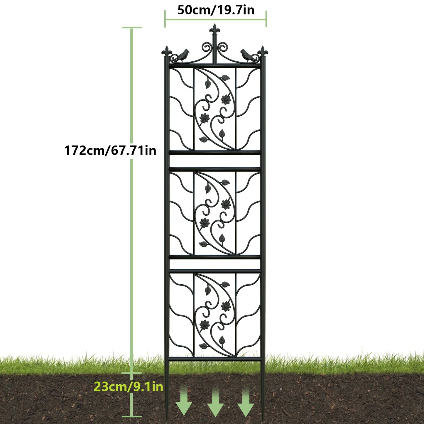 Tall Metal Garden Trellis Plant Climbing Fence For Vegetables