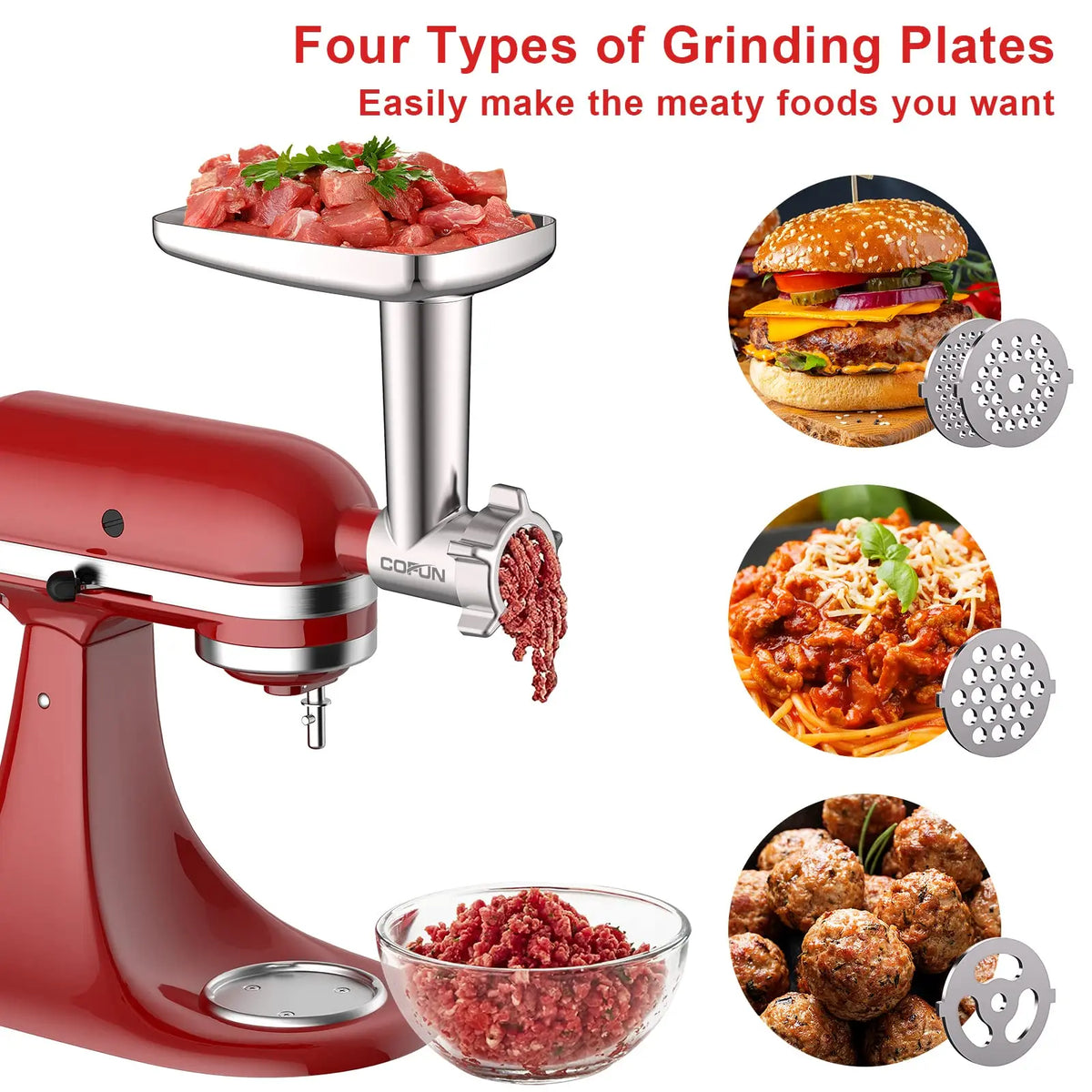 KitchenAid Meat Grinder Slicer Shredder Attachment With Sausage Stuffer