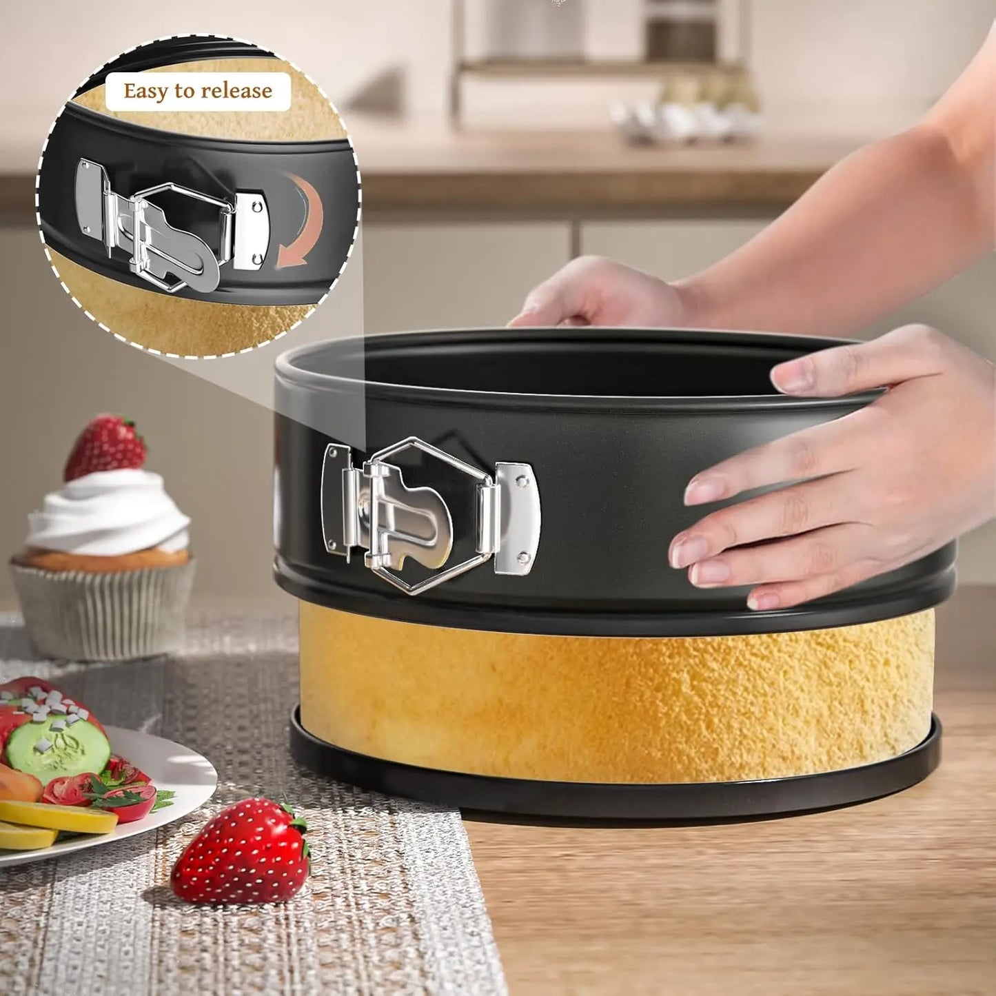 Nonstick Springform Cake Pan Set 131 Piece Piping Bags Kit